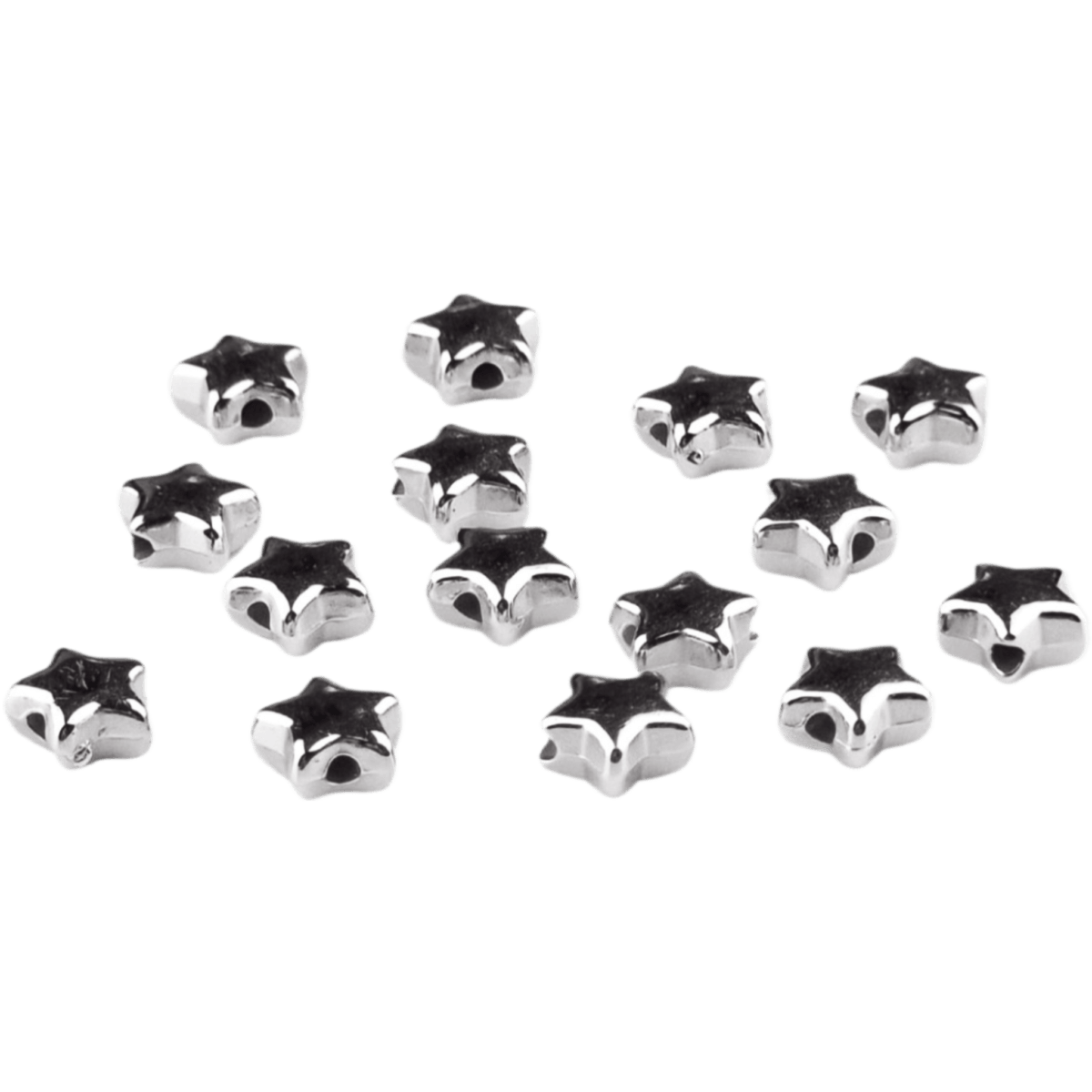 Acryl kralen - Ster - 6 mm - Zilver - Afbeelding 3