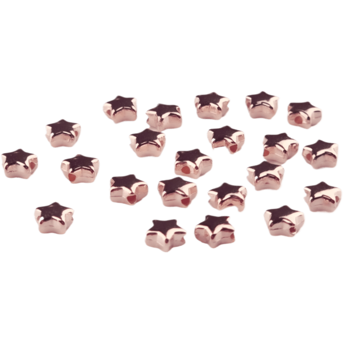 Acryl kralen - Ster - 6 mm - Rose Goud - Afbeelding 2