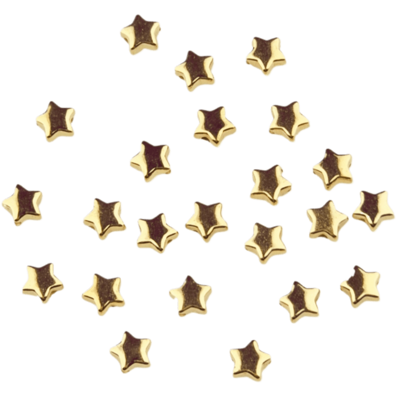 Acryl kralen - Ster - 6 mm - Goud