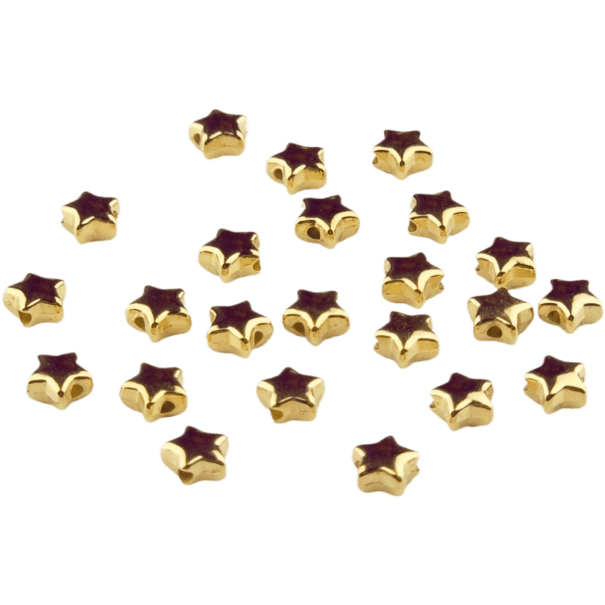 Acrylic beads - Star - 6 mm - White Gold - Image 2