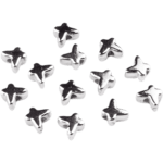 Acryl kralen - Vlinder - 6 mm - Zilver - Afbeelding 2