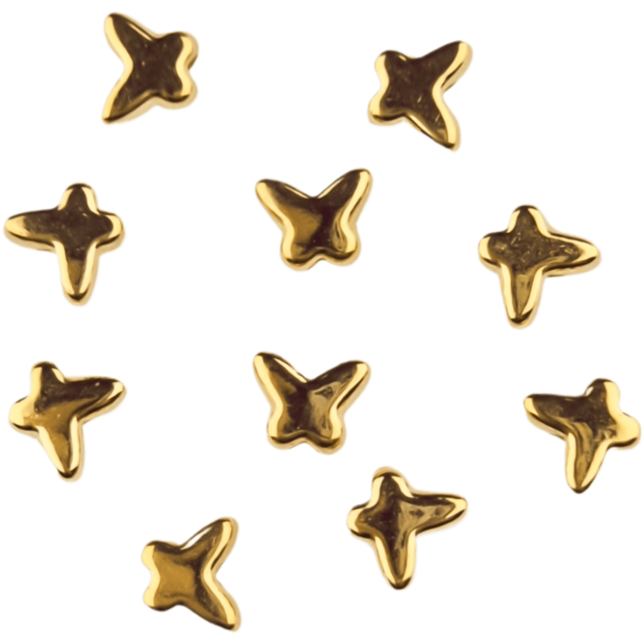 20240704_160132 Acryl kralen - Vlinder - 6 mm - Wit Goud - Afbeelding 1