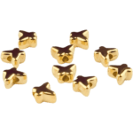 Acryl kralen - Vlinder - 6 mm - Wit Goud - Afbeelding 2