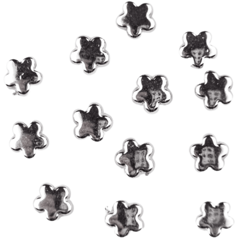 Acryl kralen - Bloem - 6 mm - Zilver