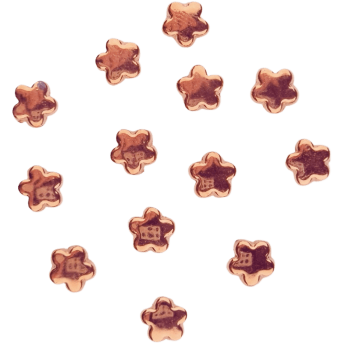 Acrylperlen - Blume - 6 mm - Kupfer – Bild 3