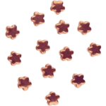 Acrylperlen - Blume - 6 mm - Kupfer