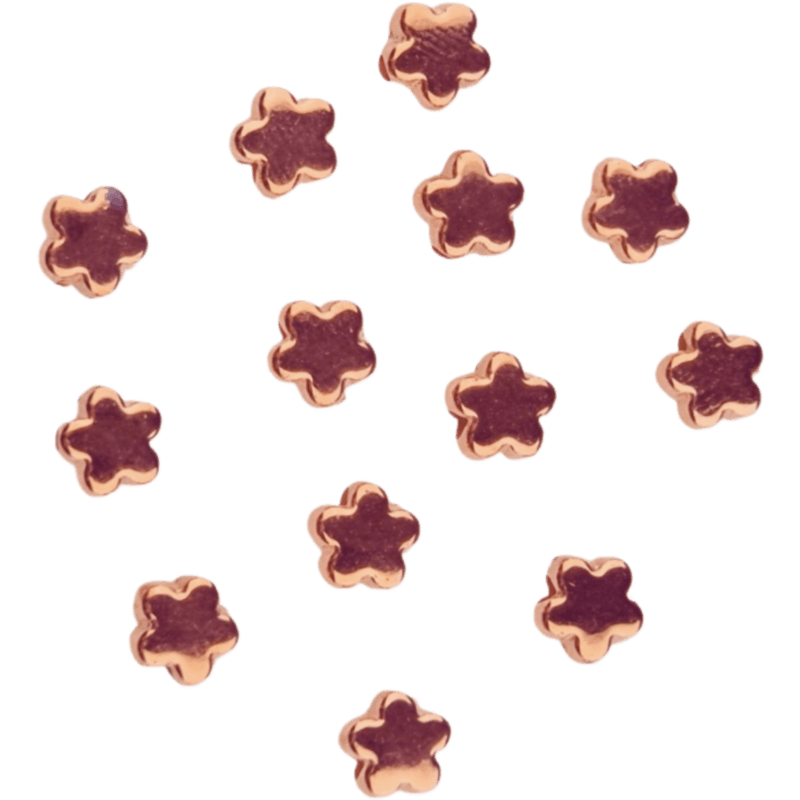 Acryl kralen - Bloem - 6 mm - Koper