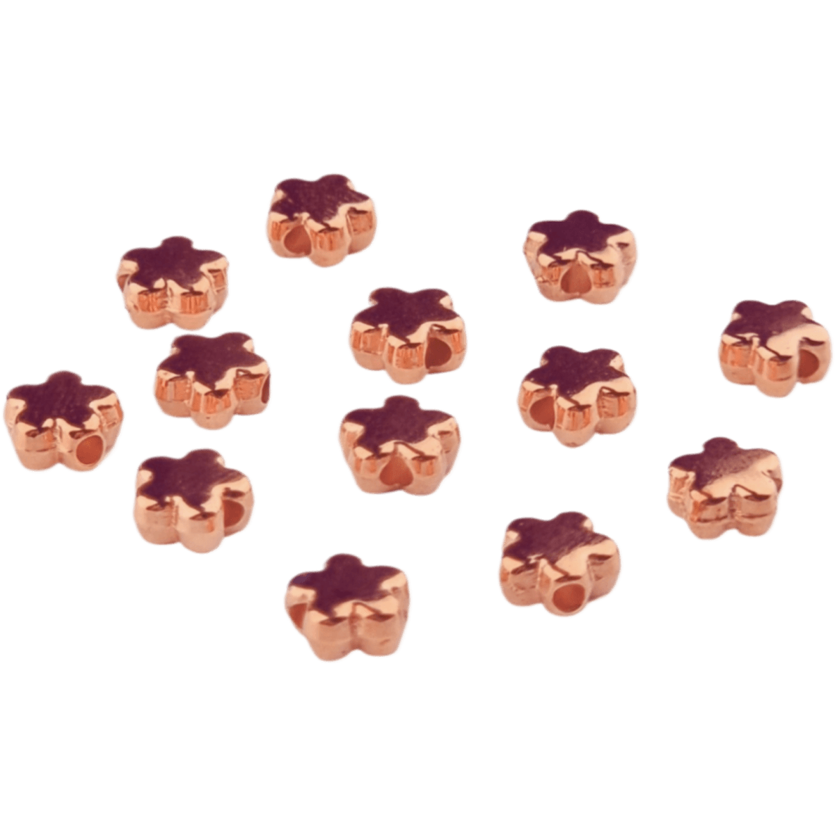 Acrylperlen - Blume - 6 mm - Kupfer – Bild 2