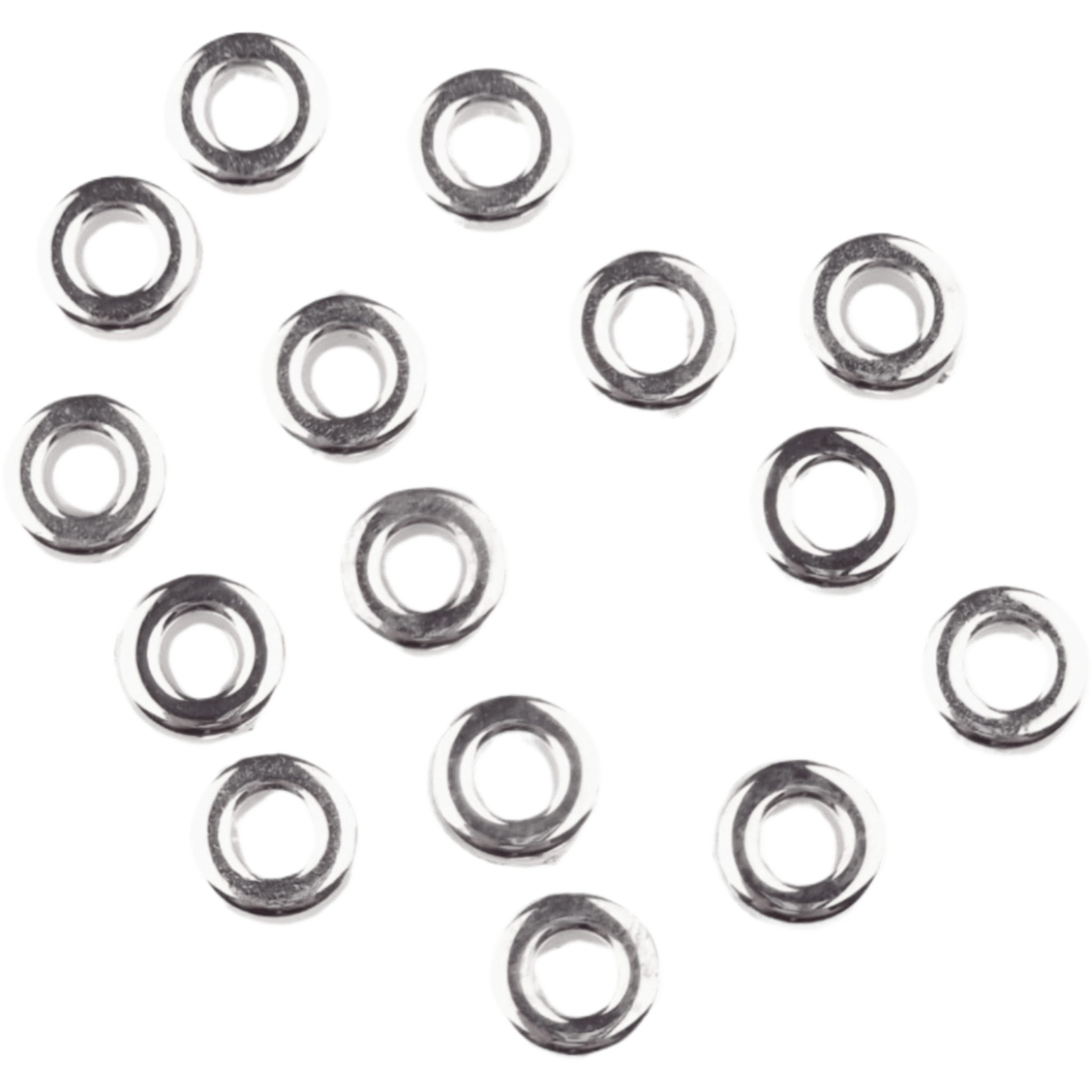 20240704_160559 Acryl kralen - Circlet - 6 mm - Wit Zilver - Afbeelding 1