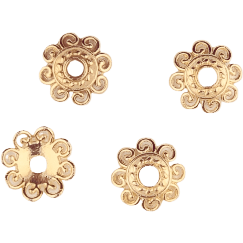 Acryl kralen - Kralenkapjes - Bloem - 12 mm - Champagne