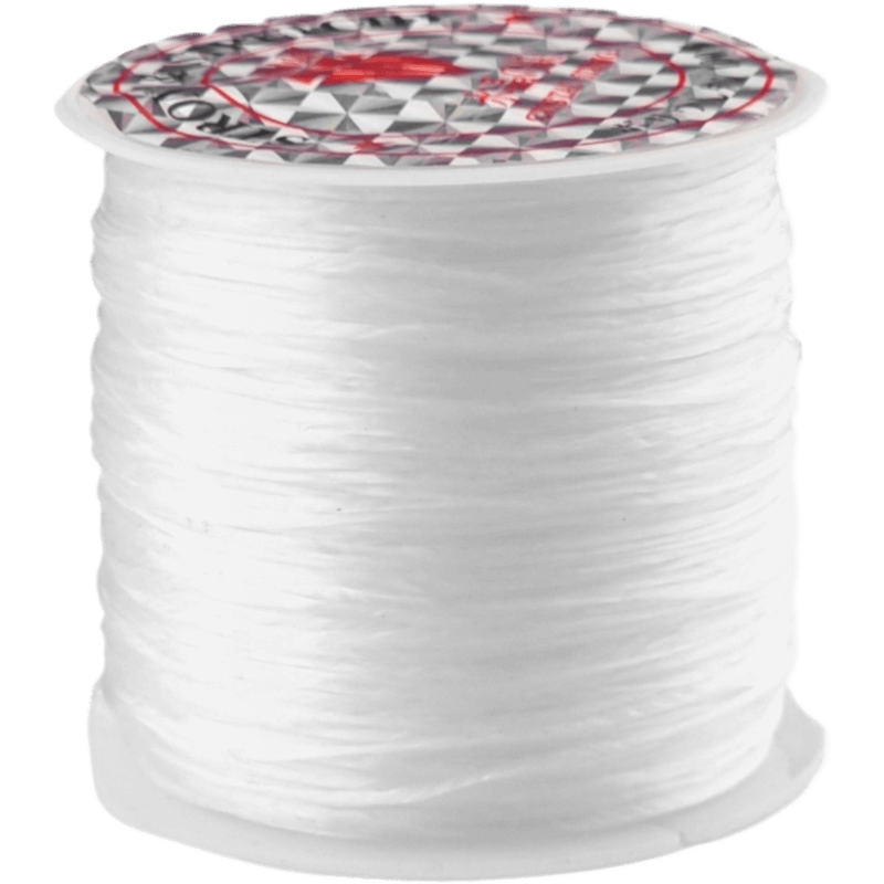 Spule - Elastisch - 0.8 mm - 50 Meter- Weiß