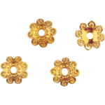 Acryl kralen - Kralenkapjes - Bloem - 12 mm - Goud