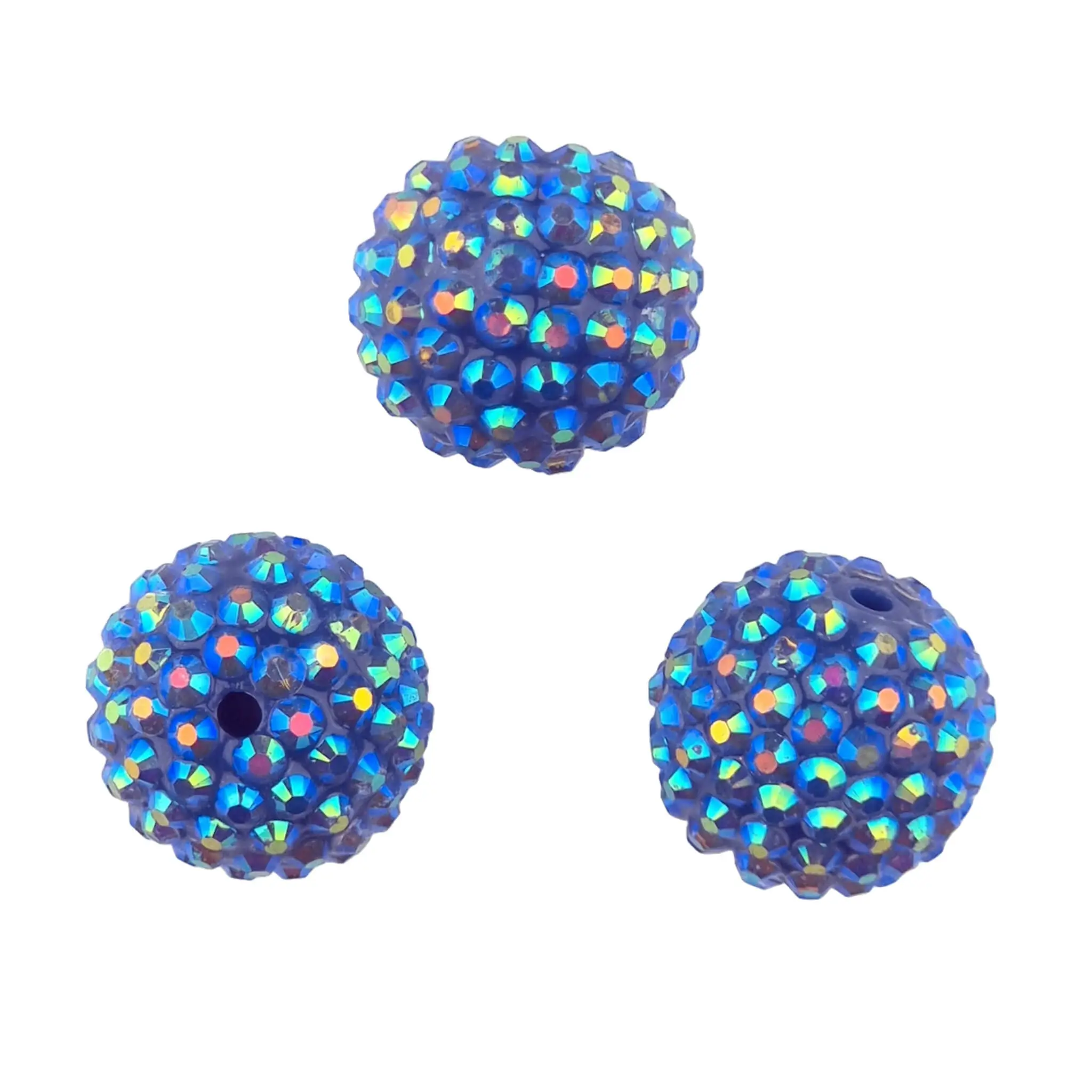 20240720_170441 Acrylic Beads with Stones - 20 mm - Steel Blue - Image 1
