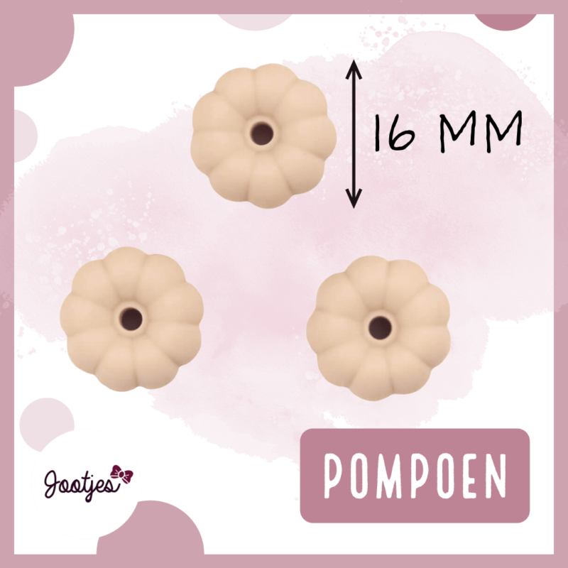 Siliconen kralen pompoen 8 x 16 mm groothandel