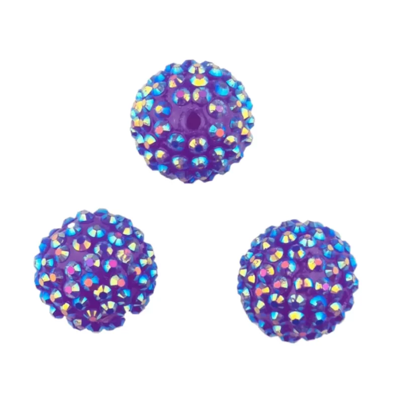 Acryl kralen met Steentjes - 20 mm - Grape Cassis