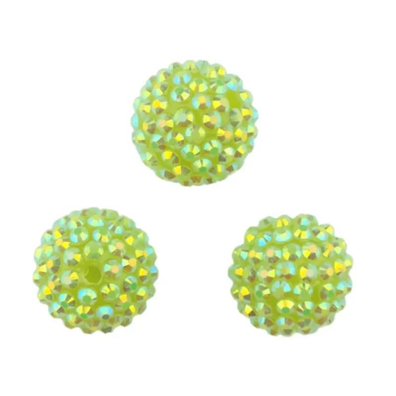 Acryl kralen met Steentjes - 20 mm - Lime
