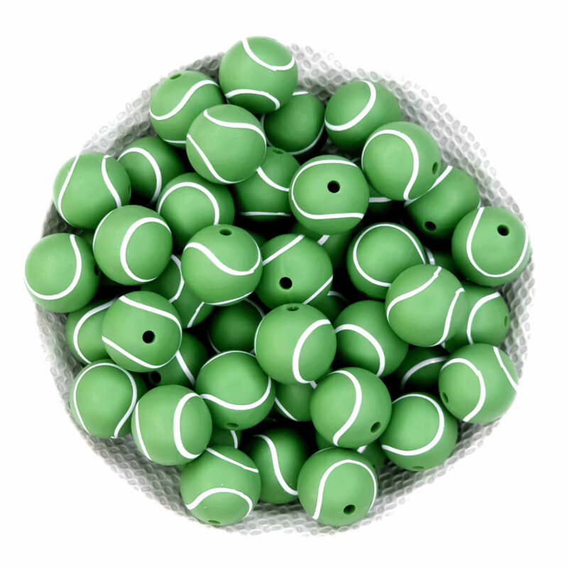 Silikonperlen - Tennisball - 16 mm rund