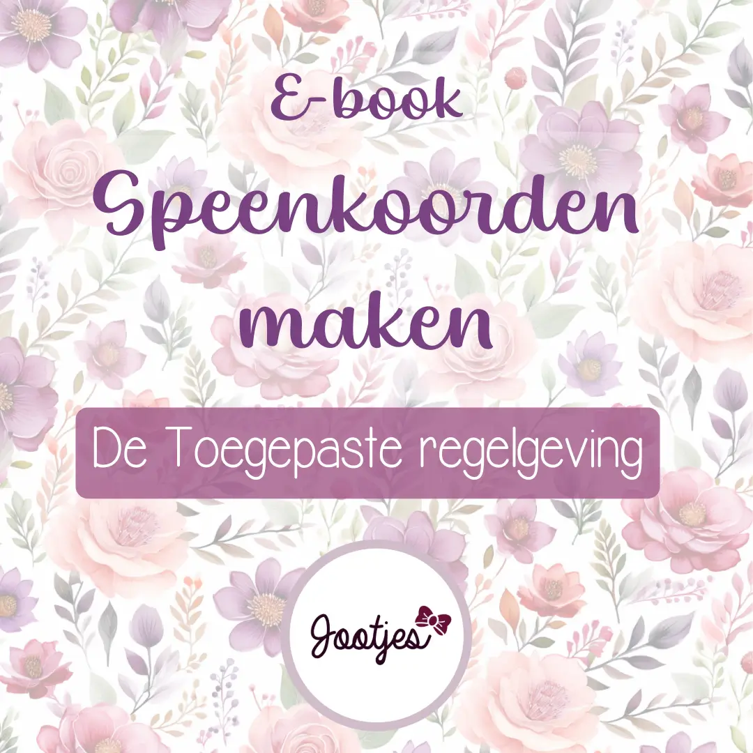 E-book Fabriquer des cordons de sucette - Les règles appliquées Fabrication de faux cordons - Les règles appliquées - Jootjes E-book - NL/FR/DE/EN – Image 1