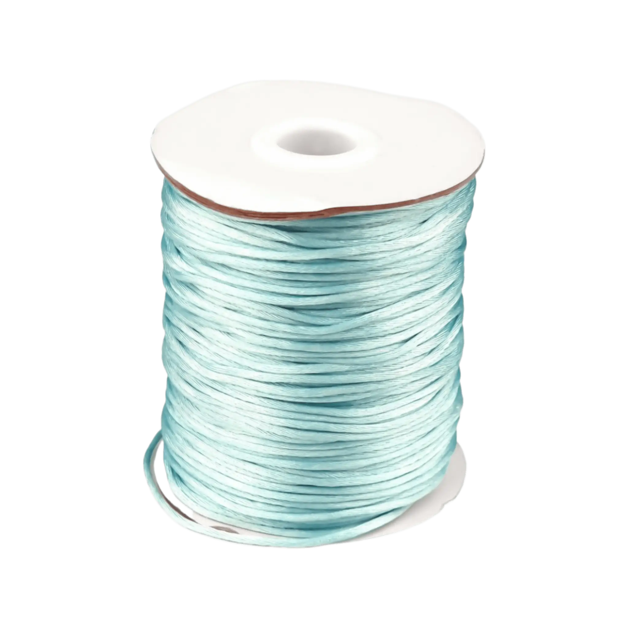 Naamloos-299 Satinkordel 2 mm - Spule - 100 m - Paradiesblau – Bild 1