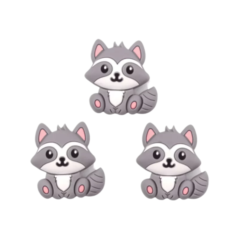 Raton laveur - Gris central chaud/rose poudré