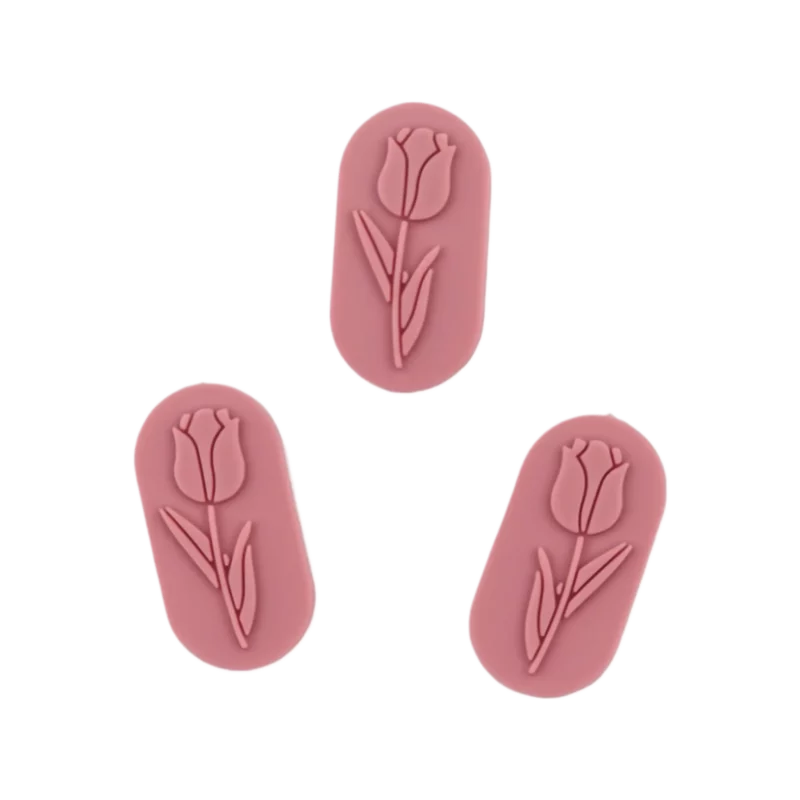 Silikonperlen - Tulpenstein - Rose