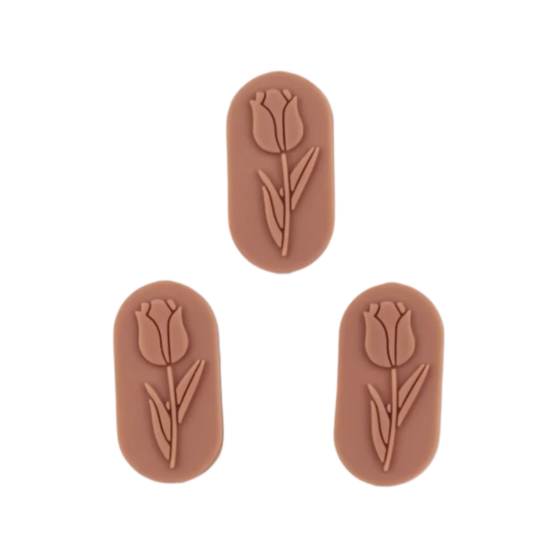 Silikonperlen - Tulipstone - Milchschokolade