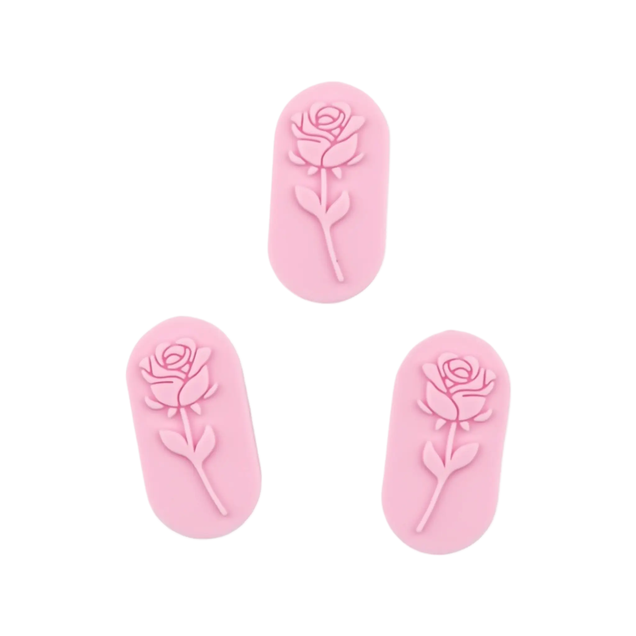 Namenlos-346 Silikonperlen - Rose Stein - Zartrosa – Bild 1