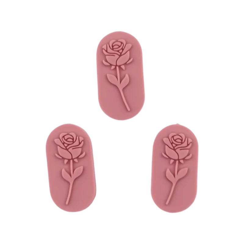 Silikonperlen - Rose Stein - Rose