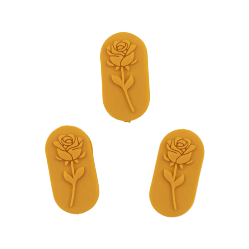 Silikonperlen - Rosenstein - Ockergelb