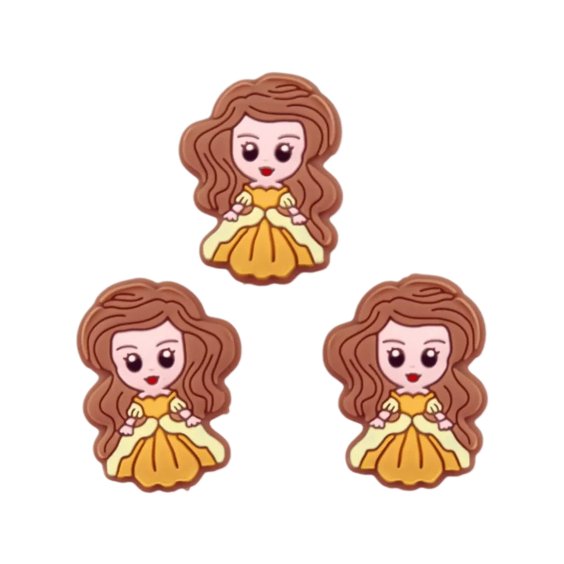 Siliconen kralen - Prinses - Milk chocolate - Oker