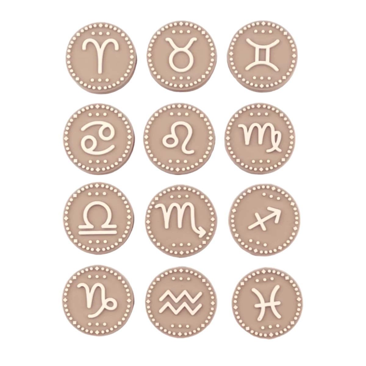 Siliconen Kraal - Sterrenbeeld - Boogschutter - Wood/Kokos - Afbeelding 2