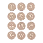 Siliconen Kraal - Sterrenbeeld - Boogschutter - Wood/Kokos - Afbeelding 2