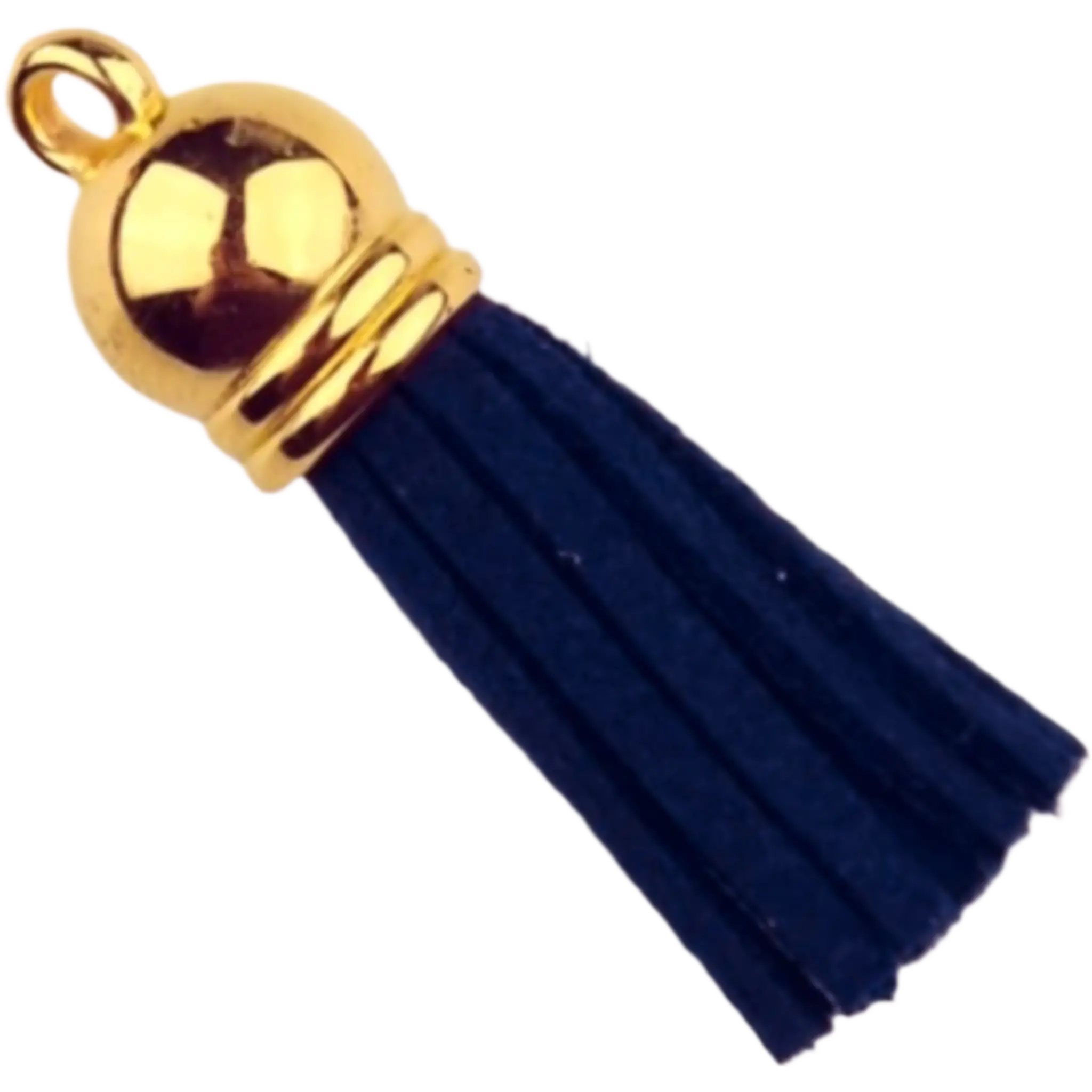 Naamloos-460 Keychain Tassel - 37 mm - Dark Blue/Gold - Image 1