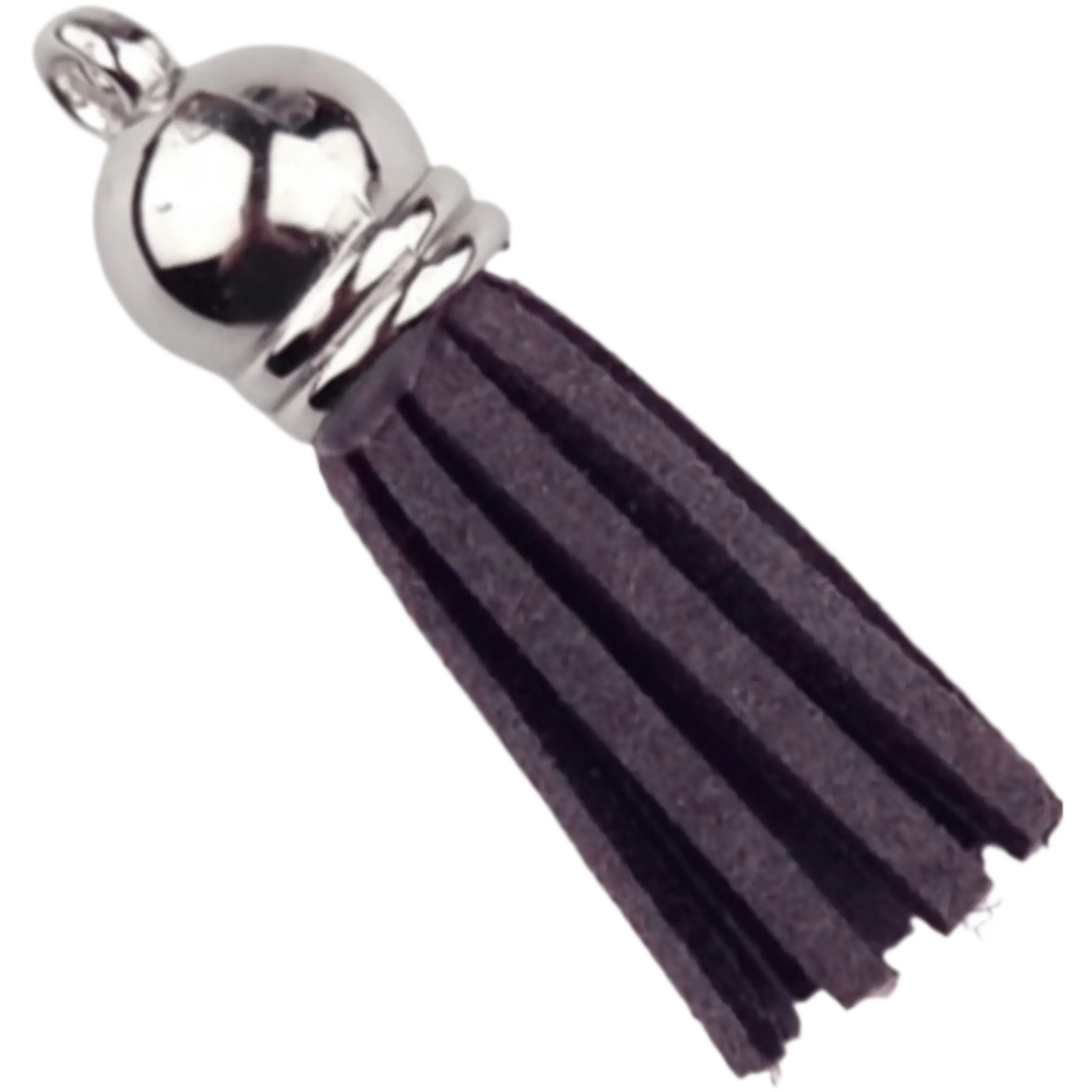 Naamloos-487 Schlüsselanhänger Quaste - 37 mm - Anthrazit/Silber – Bild 1