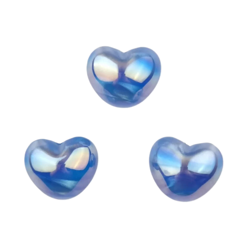 Coeur bleu acier métallisé