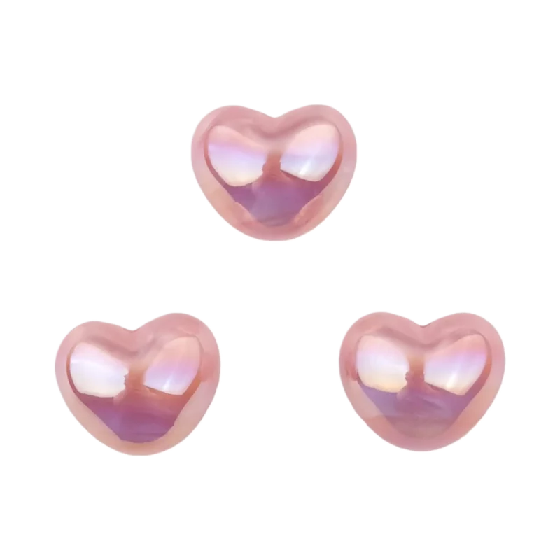 cœur rose métallique quarts