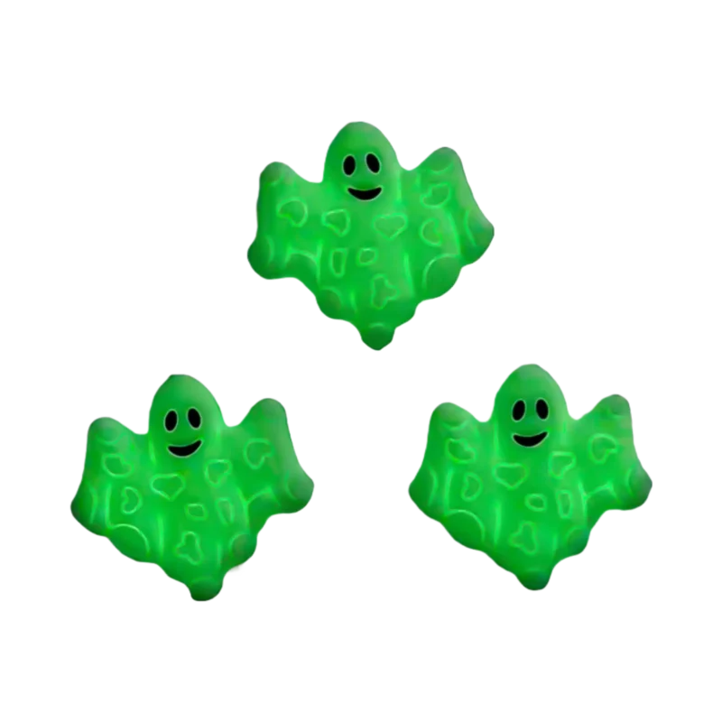 Siliconen kralen - Spook - Glow In The Dark Wit