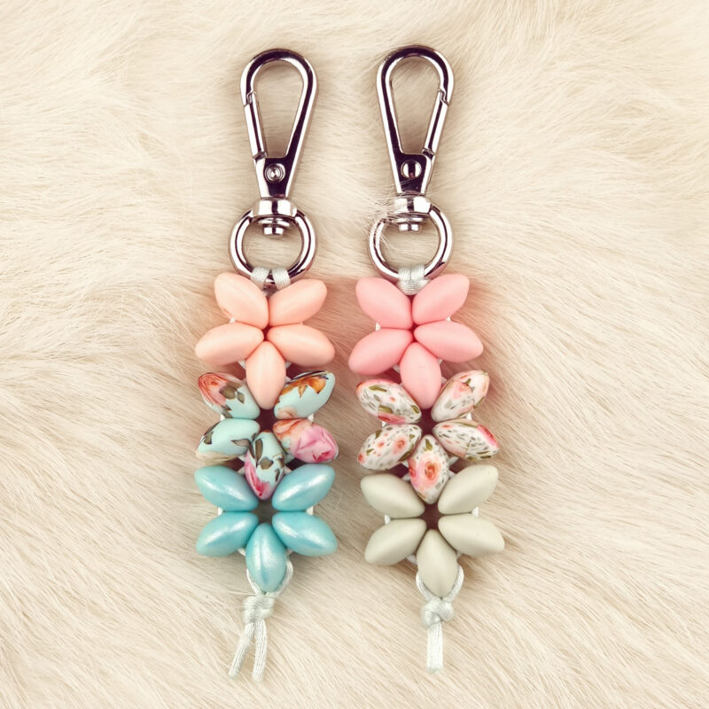 DIY Sleutelhangers/Tashangers - Bloempatroon met Ovaaltjes - Flower