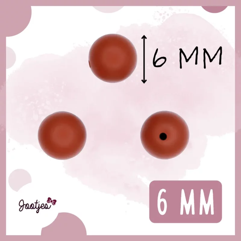 Siliconen kralen groothandel 6 mm rond inkopen sieraden juwelen DIY