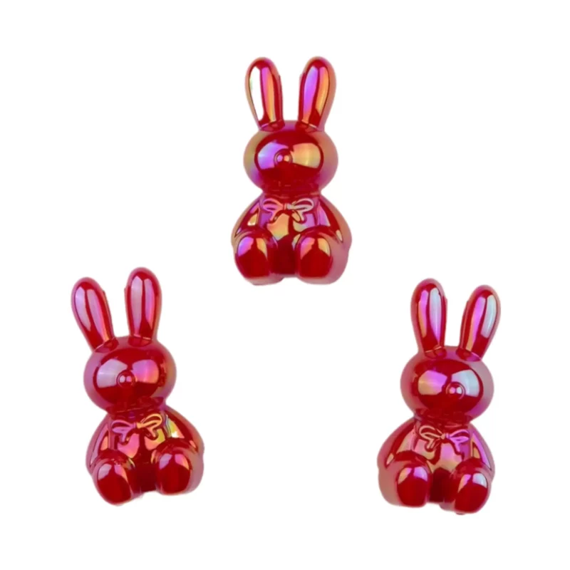 Acryl Konijn - 35x18x18 MM - Bloedrood