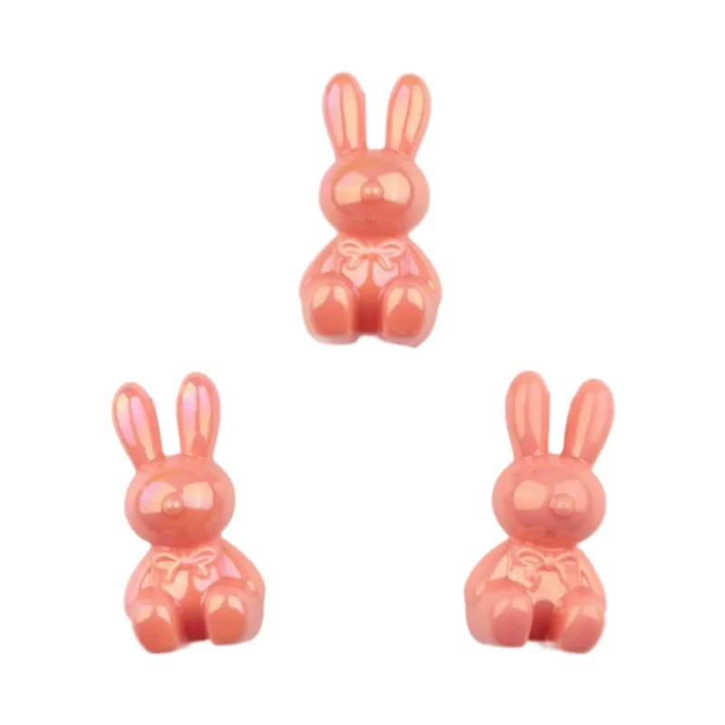 Acryl Konijn - 35x18x18 MM - Warm Perzik Roze