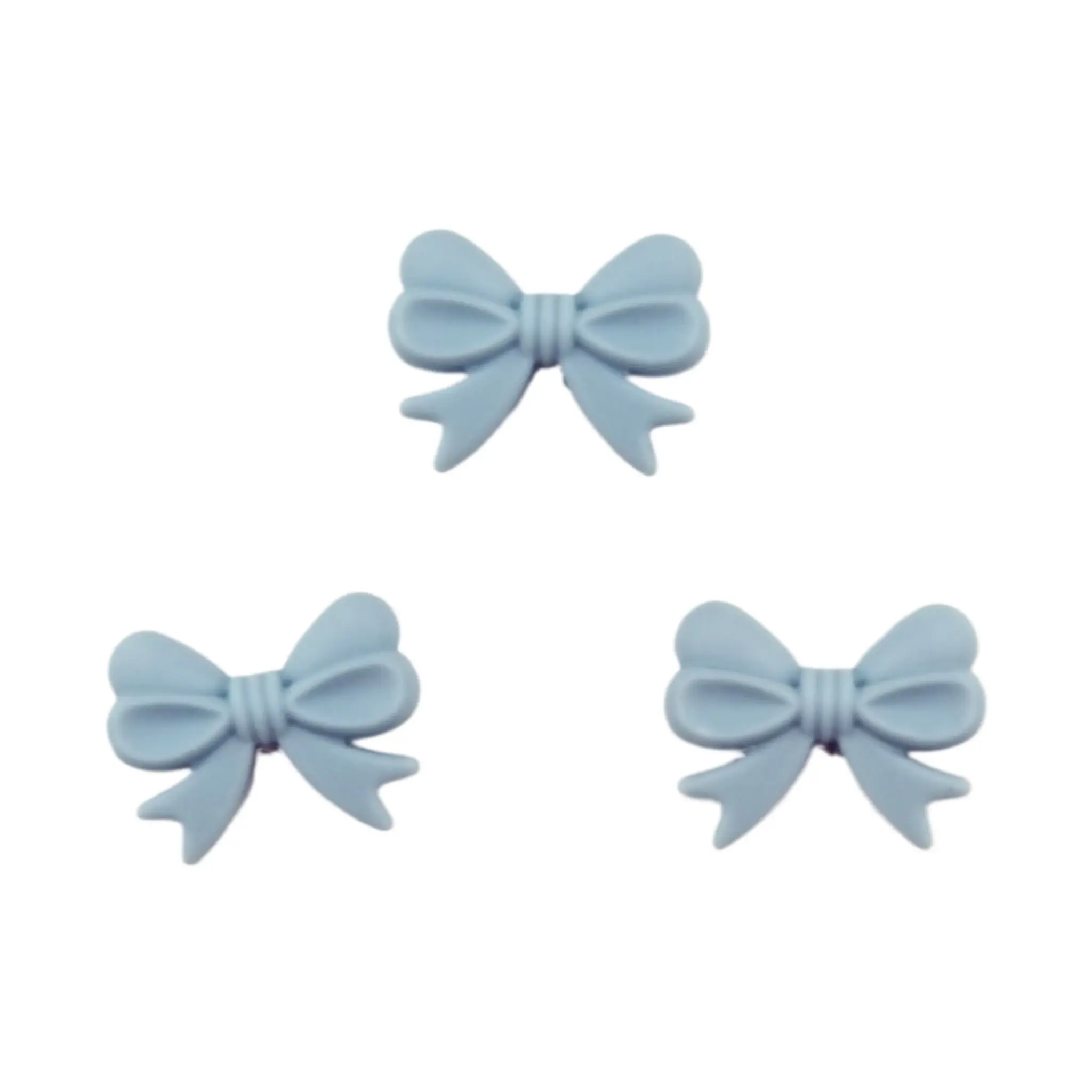 Naamloos-669 Siliconen kralen - Strik - Aqua - Verticaal Rijggat - Afbeelding 1