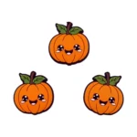 Citrouille halloween perles en silicone