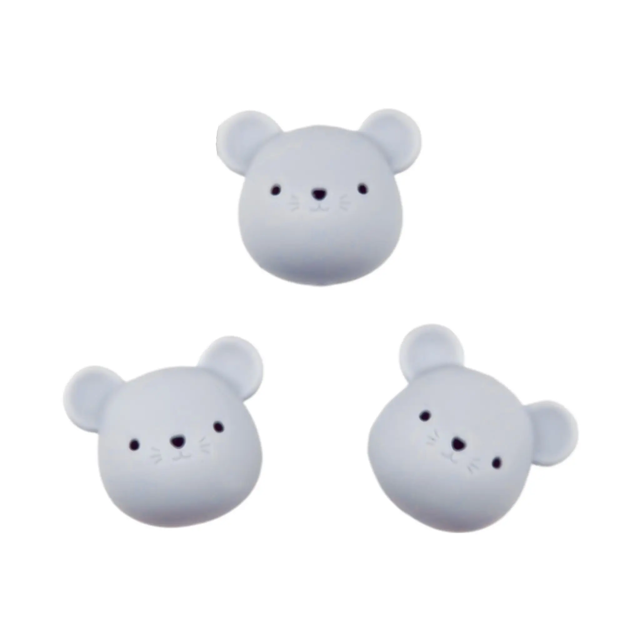 Namenlos-671 Silikonperlen - 3D-Mauskopf - Eisgrau – Bild 1