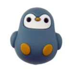 Siliconen kralen - 3D - Pinguin - Vergrijsd Petrol - Oker - Afbeelding 2