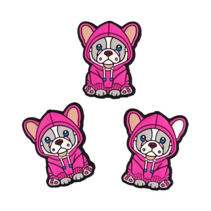 Perle en silicone - Bulldog - Rose