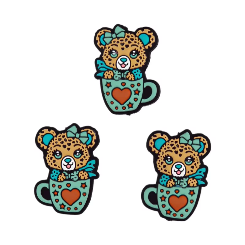 Perle de silicone - Panthère en coupe