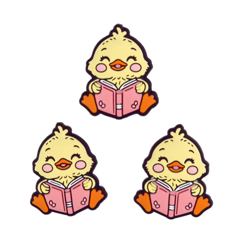 Perle de silicone - Ducky avec livre