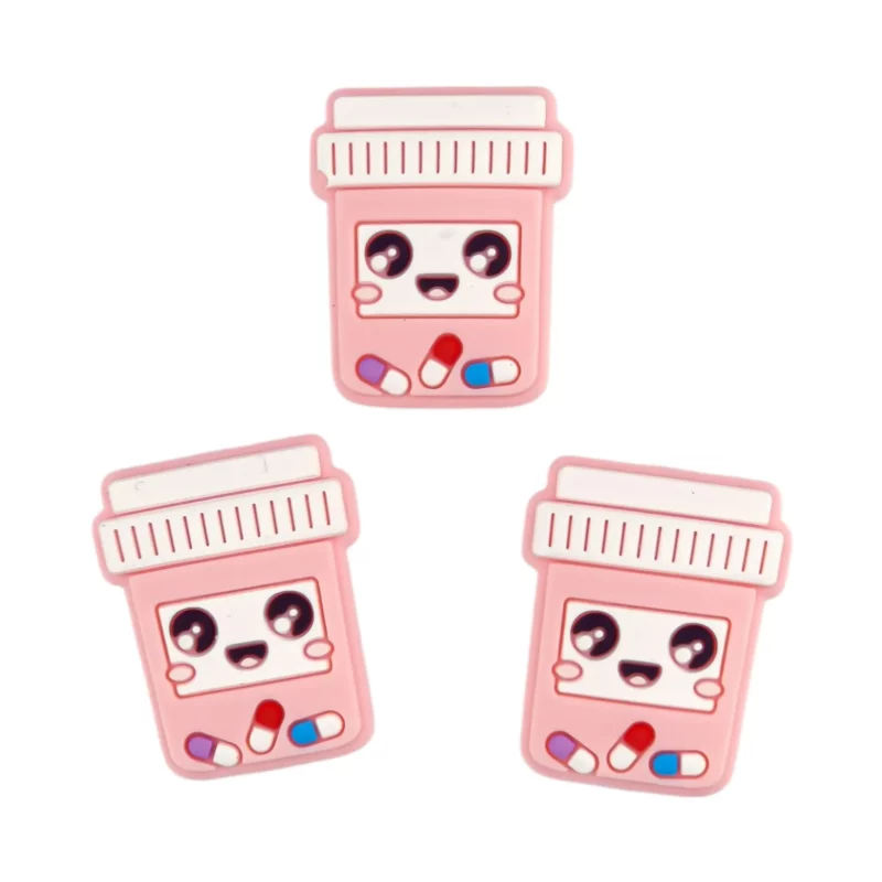 Silikonperlen - Pillendose - Pfirsichrosa