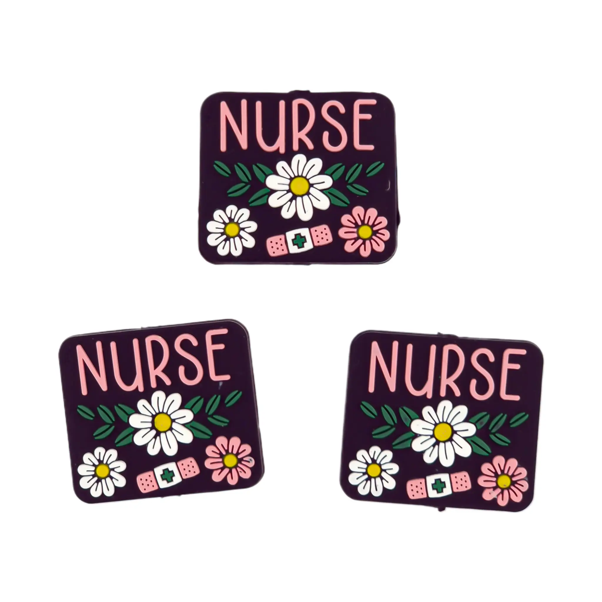 Namenlos-718 Silikonperlen - Krankenschwester - Blumen – Bild 1